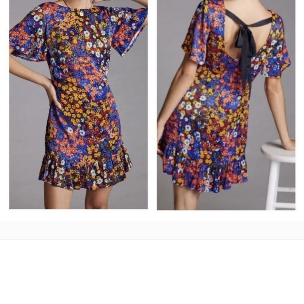 Anthropologie Floral Multicolor Dress